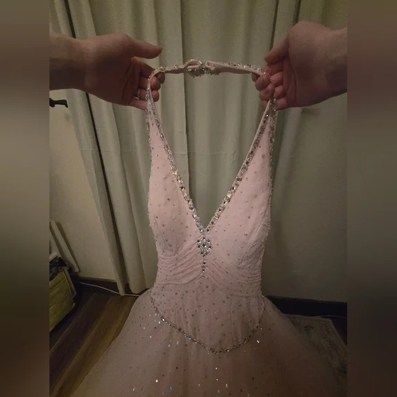 Morilee by Madeline Gardner Blush Tulle Ballgown | Prom Formal 0–2 - Picture 6 of 15